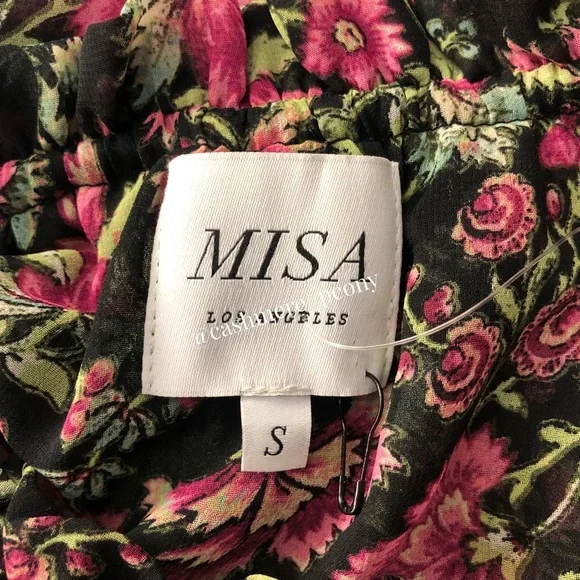 Misa Los Angeles Alicia Floral‎ Flare-Sleeve Blouse Small - Picture 11 of 12